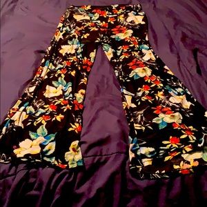 Floral flare pants
